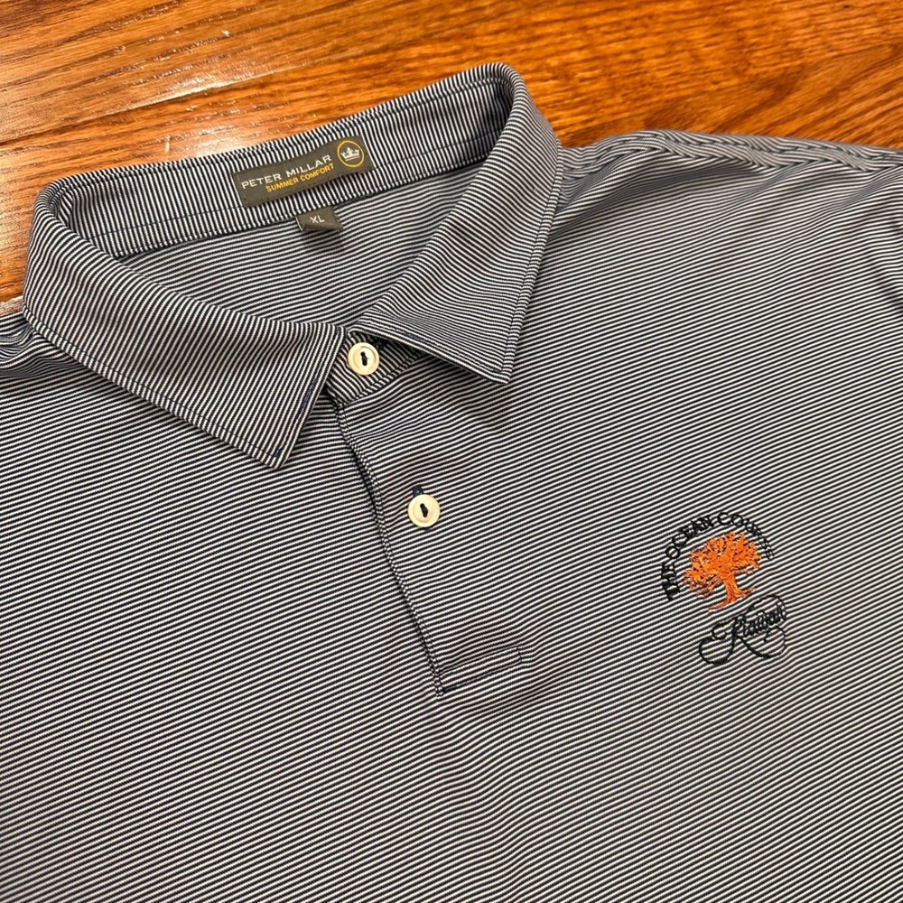 Peter Millar Summer Comfort Kiawah Ocean Course Golf Polo Shirt Mens XL Blue